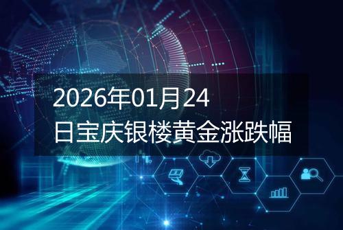 2026年01月24日宝庆银楼黄金涨跌幅