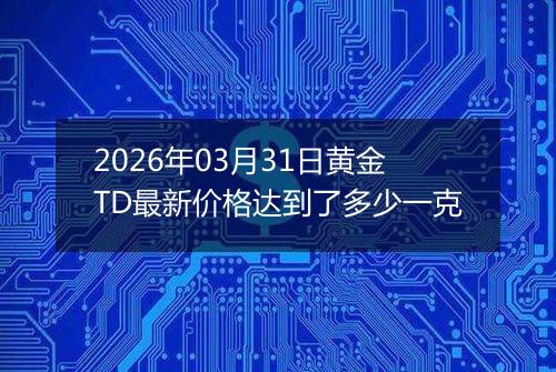 2026年03月31日黄金TD最新价格达到了多少一克