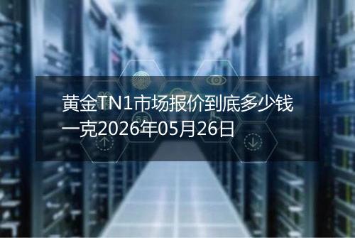 黄金TN1市场报价到底多少钱一克2026年05月26日