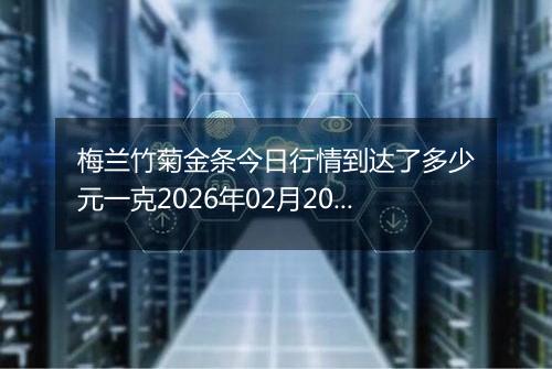 梅兰竹菊金条今日行情到达了多少元一克2026年02月20日
