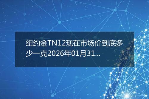 纽约金TN12现在市场价到底多少一克2026年01月31日