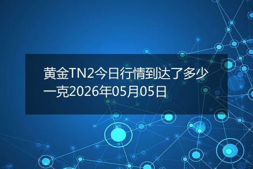 黄金TN2今日行情到达了多少一克2026年05月05日