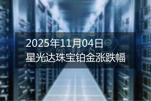 2025年11月04日星光达珠宝铂金涨跌幅