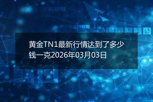 黄金TN1最新行情达到了多少钱一克2026年03月03日