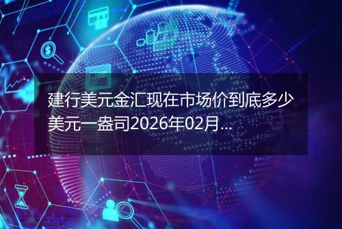 建行美元金汇现在市场价到底多少美元一盎司2026年02月01日