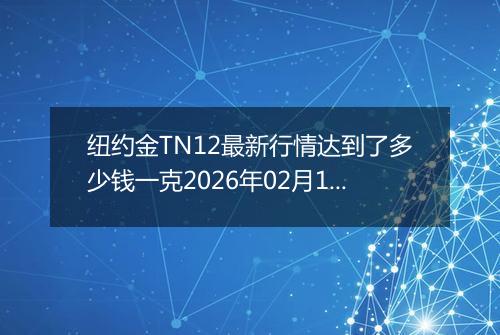 纽约金TN12最新行情达到了多少钱一克2026年02月13日