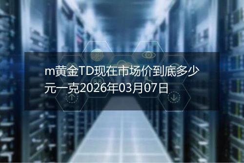 m黄金TD现在市场价到底多少元一克2026年03月07日