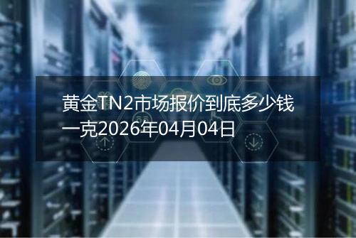 黄金TN2市场报价到底多少钱一克2026年04月04日