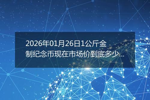 2026年01月26日1公斤金制纪念币现在市场价到底多少元一个