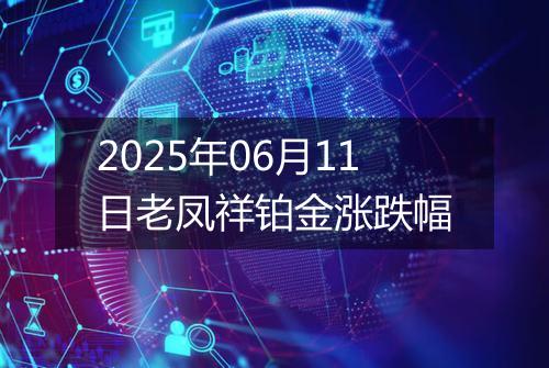 2025年06月11日老凤祥铂金涨跌幅