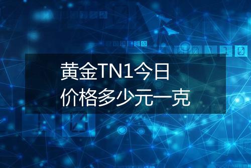 黄金TN1今日价格多少元一克