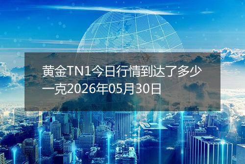 黄金TN1今日行情到达了多少一克2026年05月30日