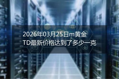 2026年03月25日m黄金TD最新价格达到了多少一克