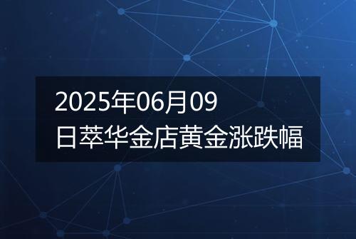 2025年06月09日萃华金店黄金涨跌幅