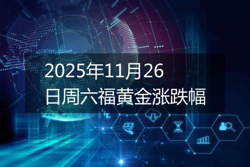 2025年11月26日周六福黄金涨跌幅