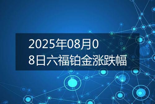 2025年08月08日六福铂金涨跌幅