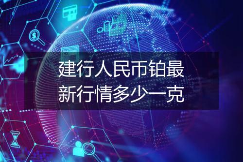 建行人民币铂最新行情多少一克