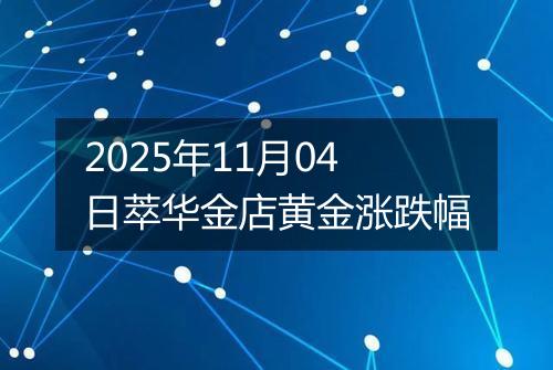 2025年11月04日萃华金店黄金涨跌幅