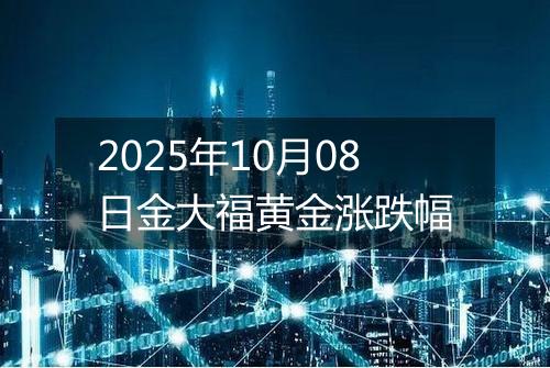 2025年10月08日金大福黄金涨跌幅