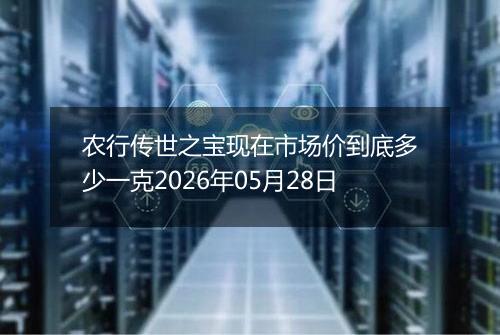 农行传世之宝现在市场价到底多少一克2026年05月28日