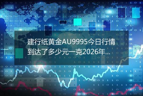 建行纸黄金AU9995今日行情到达了多少元一克2026年05月30日