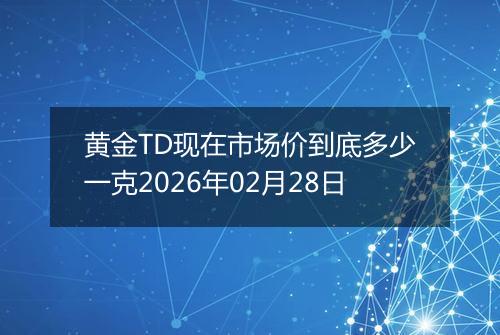 黄金TD现在市场价到底多少一克2026年02月28日