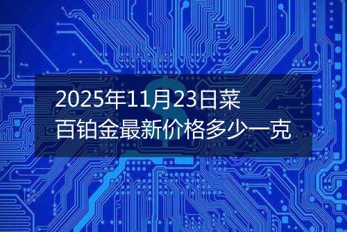 2025年11月23日菜百铂金最新价格多少一克