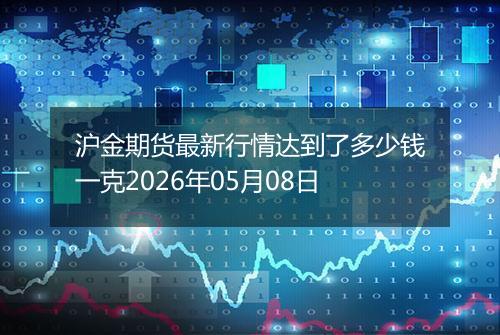 沪金期货最新行情达到了多少钱一克2026年05月08日