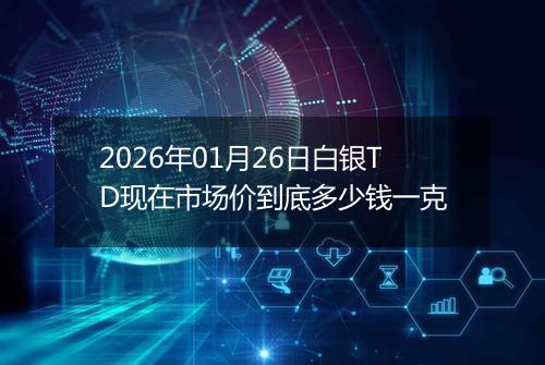 2026年01月26日白银TD现在市场价到底多少钱一克