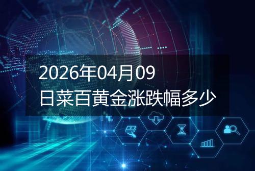 2026年04月09日菜百黄金涨跌幅多少