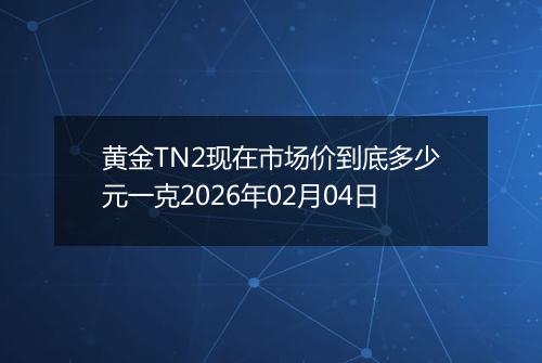 黄金TN2现在市场价到底多少元一克2026年02月04日
