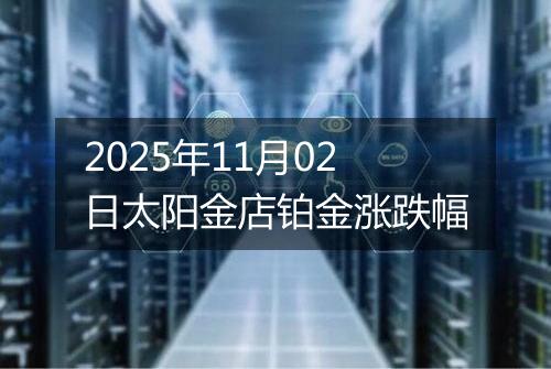 2025年11月02日太阳金店铂金涨跌幅