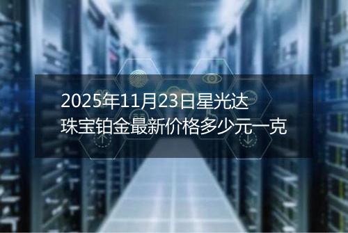 2025年11月23日星光达珠宝铂金最新价格多少元一克