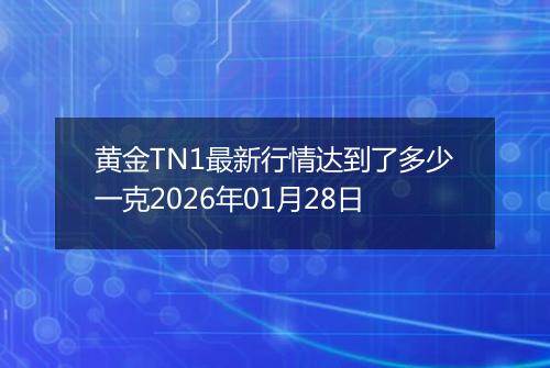 黄金TN1最新行情达到了多少一克2026年01月28日
