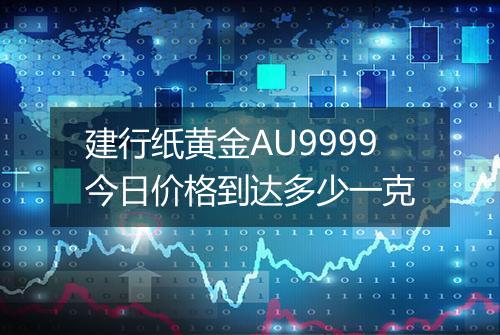 建行纸黄金AU9999今日价格到达多少一克