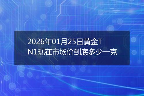 2026年01月25日黄金TN1现在市场价到底多少一克