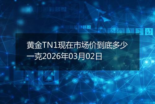 黄金TN1现在市场价到底多少一克2026年03月02日