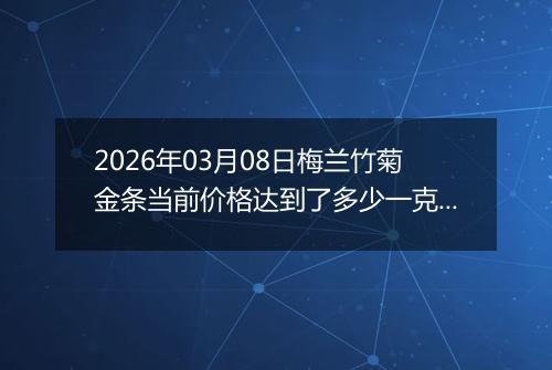 2026年03月08日梅兰竹菊金条当前价格达到了多少一克2026年03月08日