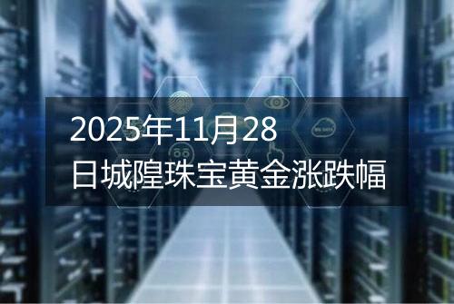 2025年11月28日城隍珠宝黄金涨跌幅
