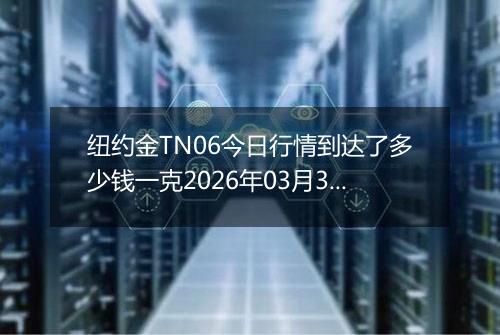 纽约金TN06今日行情到达了多少钱一克2026年03月31日
