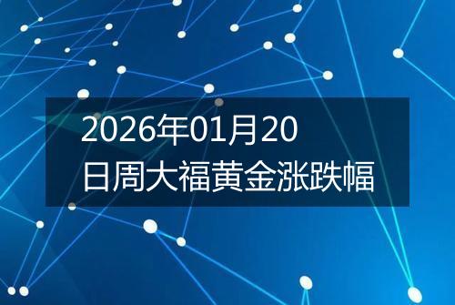 2026年01月20日周大福黄金涨跌幅
