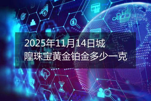 2025年11月14日城隍珠宝黄金铂金多少一克
