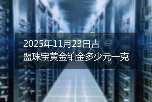 2025年11月23日吉盟珠宝黄金铂金多少元一克