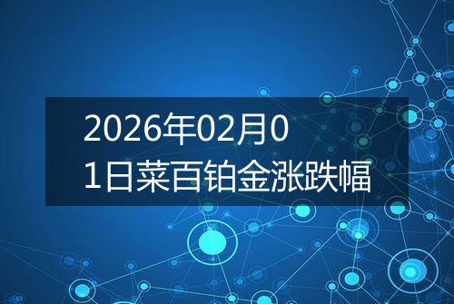 2026年02月01日菜百铂金涨跌幅