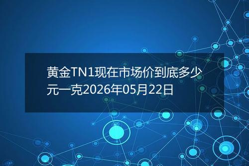 黄金TN1现在市场价到底多少元一克2026年05月22日