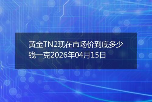 黄金TN2现在市场价到底多少钱一克2026年04月15日