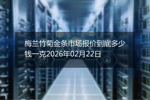 梅兰竹菊金条市场报价到底多少钱一克2026年02月22日