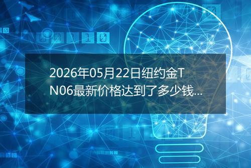 2026年05月22日纽约金TN06最新价格达到了多少钱一克