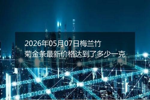 2026年05月07日梅兰竹菊金条最新价格达到了多少一克