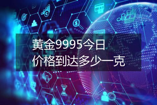 黄金9995今日价格到达多少一克
